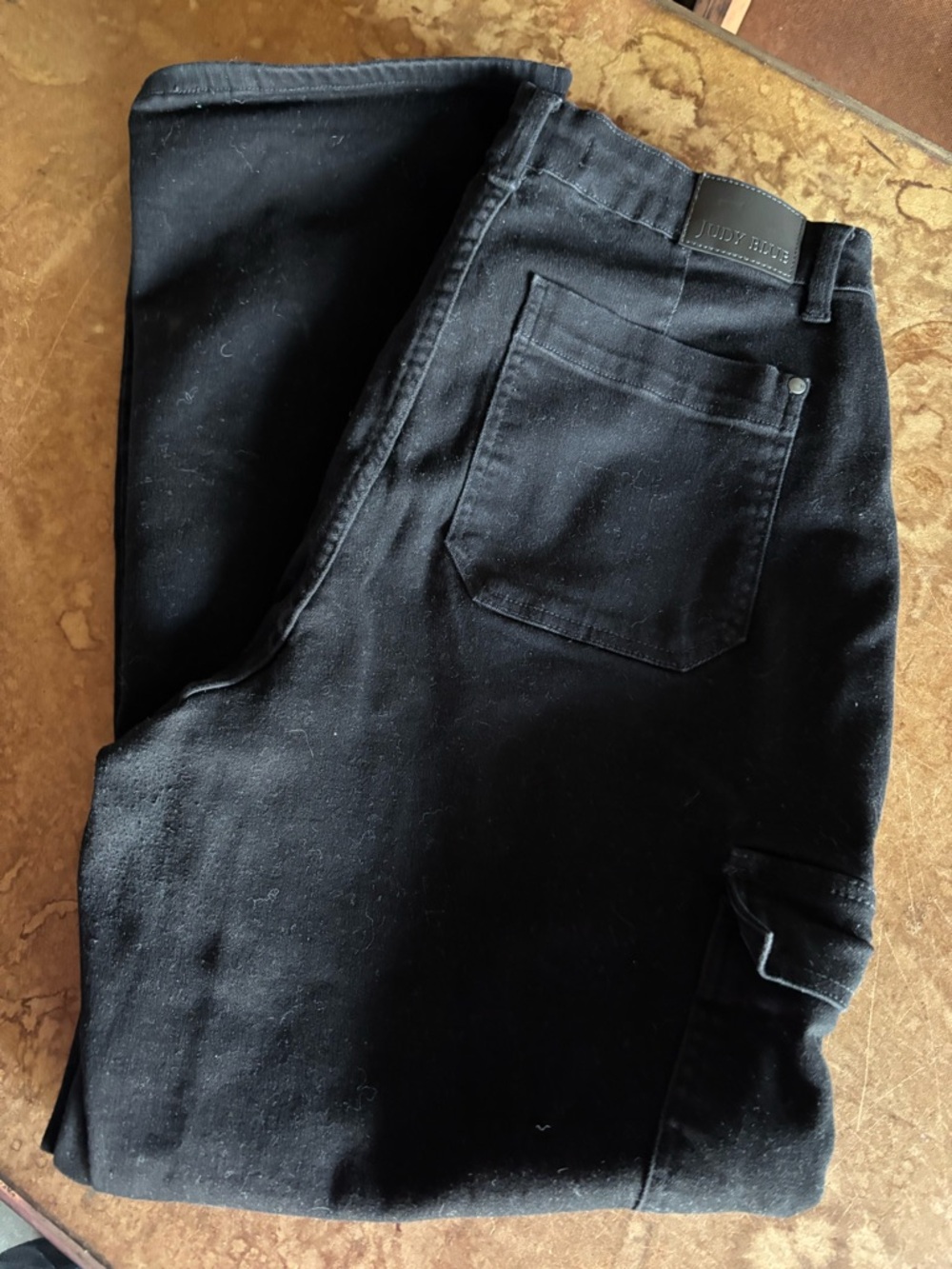 Judy Blue Black Cargo Wide Jeans (20W)